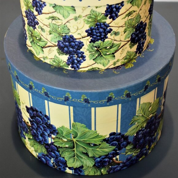 Vineyard Collection Round Decorative Boxes - Picture 5 of 6